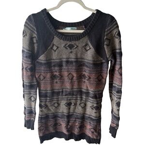 Maurices Western Aztec Patterned Knit Sweater - medium